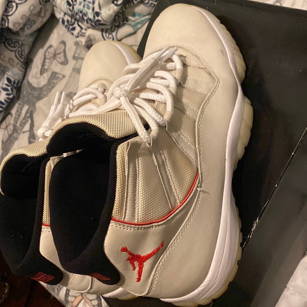 Size 9.5 Jordan 11 platinum tint